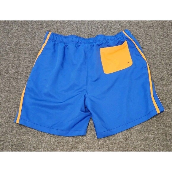 Speedo Swim Trunks UPF 50+ XXL Blue Orange Shorts Mesh Lining Pockets New - Picture 5 of 6